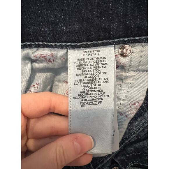 True Religion Rocco Relaxed Fit Straight Leg Dark Wash Denim Jeans Men's 46 - Picture 9 of 9